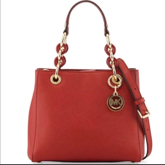 Michael kors synthia satchel bag red - Picture 2 of 7